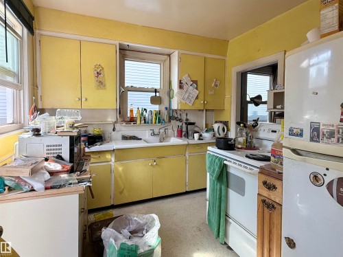 9413 101 Street Nw, Edmonton, AB - Indoor Photo Showing Kitchen With Double Sink