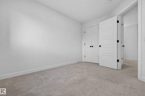 Neutral-toned carpet flooring complementing bright white walls - 1534 Plum Circle Circle Sw, Edmonton, AB - Indoor Photo Showing Other Room