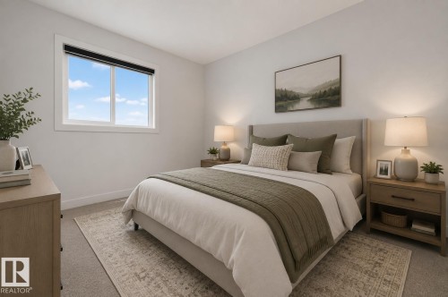 Windowed room featuring light gray walls and carpeting - 1534 Plum Circle Circle Sw, Edmonton, AB - Indoor Photo Showing Bedroom