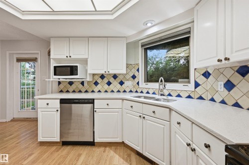 219 Buchanan Close Nw, Edmonton, AB - Indoor Photo Showing Kitchen With Double Sink
