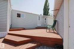 Expansive wood deck with multi-level design and wide steps - 