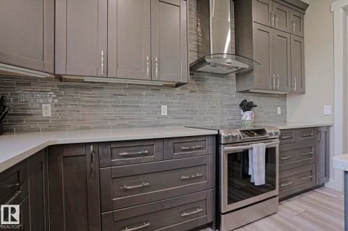 91 Danfield Place, Spruce Grove, AB - Indoor Photo Showing Kitchen With Upgraded Kitchen