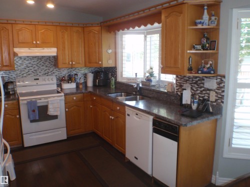 5802 53 Street, Barrhead, AB - Indoor Photo Showing Kitchen With Double Sink