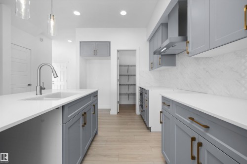 4182 Kinglet Drive Nw, Edmonton, AB - Indoor Photo Showing Kitchen With Upgraded Kitchen