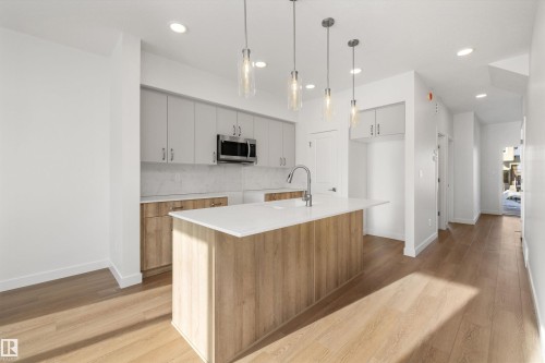 18855 29 Avenue Nw, Edmonton, AB - Indoor Photo Showing Kitchen With Upgraded Kitchen