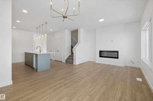 4184 Kinglet Drive Nw, Edmonton, AB - Indoor With Fireplace
