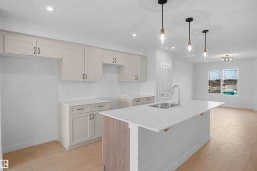 7385 Keeler Crescent Sw, Edmonton, AB - Indoor Photo Showing Kitchen With Double Sink
