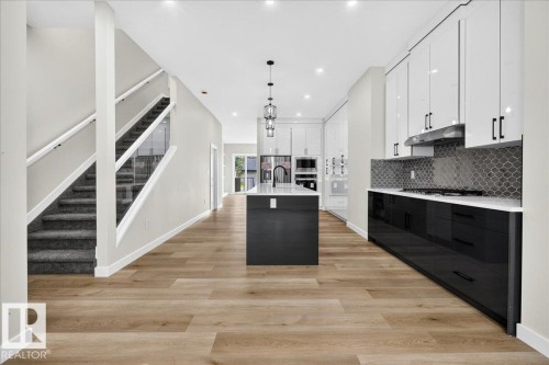 9814 155 Street Nw, Edmonton, AB - Indoor Photo Showing Kitchen With Upgraded Kitchen