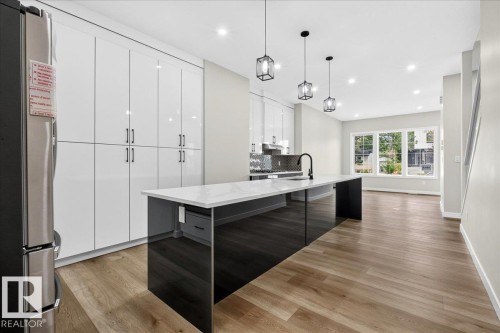 9814 155 Street Nw, Edmonton, AB - Indoor Photo Showing Kitchen With Upgraded Kitchen