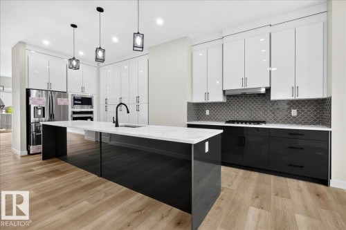 9814 155 Street Nw, Edmonton, AB - Indoor Photo Showing Kitchen With Upgraded Kitchen