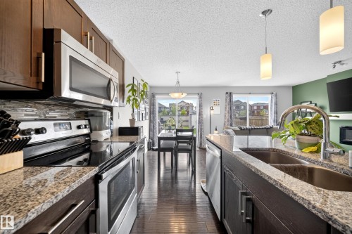 2155 67 Street Sw, Edmonton, AB - Indoor Photo Showing Kitchen With Stainless Steel Kitchen With Double Sink With Upgraded Kitchen