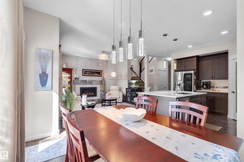 11 Rolston Close, Leduc, AB - Indoor Photo Showing Other Room With Fireplace