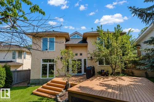 Spacious rear deck with multi-level design and broad steps - 342 O'Connor Close Nw, Edmonton, AB - Outdoor