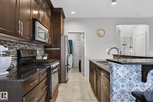 22068 95 Avenue Nw, Edmonton, AB - Indoor Photo Showing Kitchen With Upgraded Kitchen