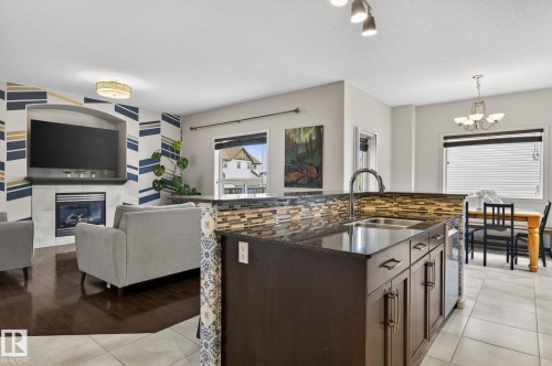 22068 95 Avenue Nw, Edmonton, AB - Indoor Photo Showing Kitchen With Double Sink