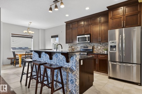 22068 95 Avenue Nw, Edmonton, AB - Indoor Photo Showing Kitchen With Stainless Steel Kitchen With Upgraded Kitchen