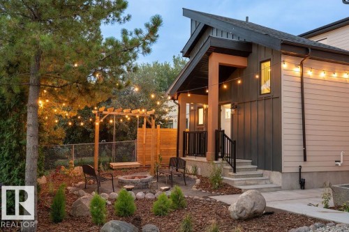 Modern exterior with dark vertical paneling and light horizontal siding - 12304 62 Ave Nw, Edmonton, AB - Outdoor