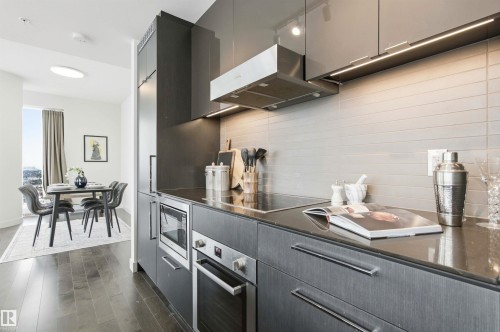 #2603 10360 102 St Nw, Edmonton, AB - Indoor Photo Showing Kitchen With Upgraded Kitchen