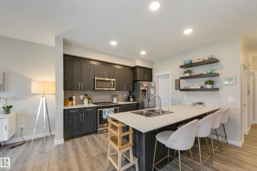 9932 223 Street Nw, Edmonton, AB - Indoor Photo Showing Kitchen With Double Sink With Upgraded Kitchen