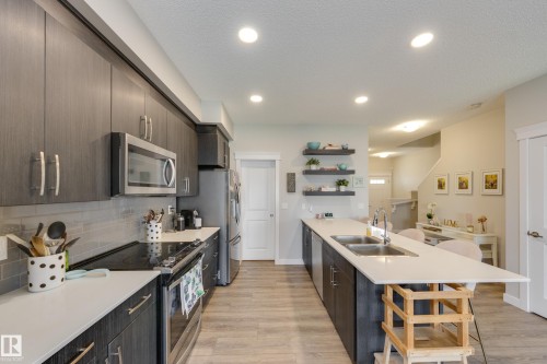 9932 223 Street Nw, Edmonton, AB - Indoor Photo Showing Kitchen With Double Sink With Upgraded Kitchen