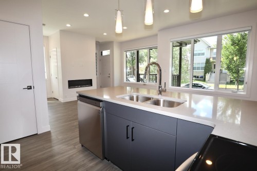 8603 108A Street Northwest, Edmonton, AB - Indoor Photo Showing Kitchen With Double Sink