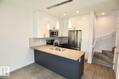 8603 108A Street Northwest, Edmonton, AB - Indoor Photo Showing Kitchen With Stainless Steel Kitchen With Double Sink