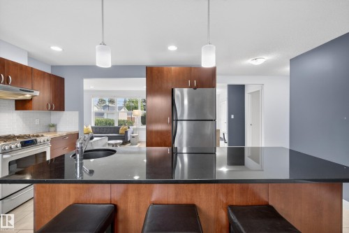 9036 145 Street Nw, Edmonton, AB - Indoor Photo Showing Kitchen With Upgraded Kitchen