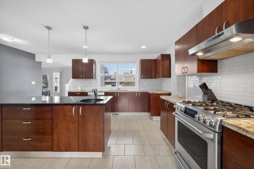 9036 145 Street Nw, Edmonton, AB - Indoor Photo Showing Kitchen With Upgraded Kitchen