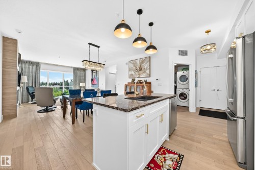 #507 200 Bellerose Dr, St. Albert, AB - Indoor Photo Showing Kitchen With Double Sink With Upgraded Kitchen