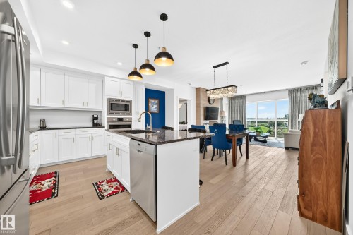 #507 200 Bellerose Dr, St. Albert, AB - Indoor Photo Showing Kitchen With Stainless Steel Kitchen With Upgraded Kitchen