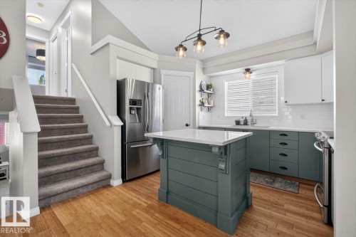 1012 79 Street Sw, Edmonton, AB - Indoor Photo Showing Kitchen With Upgraded Kitchen