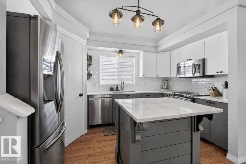 1012 79 Street Sw, Edmonton, AB - Indoor Photo Showing Kitchen With Upgraded Kitchen