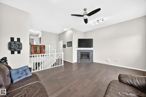 17803 89 Street Nw, Edmonton, AB - Indoor Photo Showing Living Room With Fireplace
