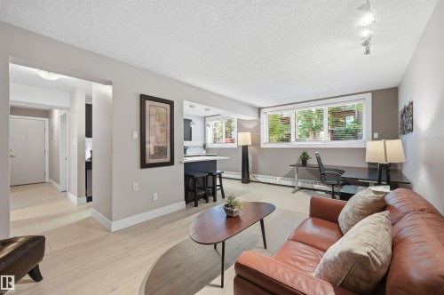 #1 10015 83 Av Nw Nw, Edmonton, AB - Indoor Photo Showing Living Room