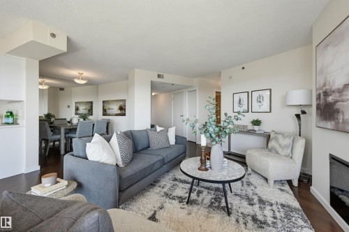 #1003 12319 Jasper Av Nw, Edmonton, AB - Indoor Photo Showing Living Room