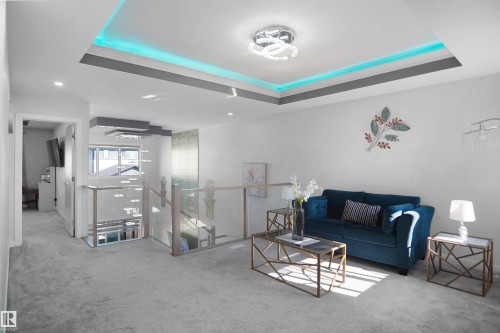 Recessed ceiling with accent lighting - 4003 39 Street, Beaumont, AB - Indoor