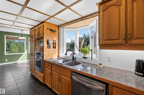#35 53504 Rge Road 280, Rural Parkland County, AB - Indoor Photo Showing Kitchen With Double Sink