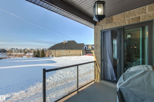 Balcony with a residential view and grilling area - 2796 Wheaton Drive Nw, Edmonton, AB - Outdoor With Exterior