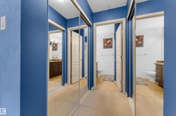 Mirrored closet doors offering a bright aesthetic - 