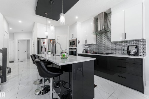 16212 32 Avenue Sw, Edmonton, AB - Indoor Photo Showing Kitchen With Upgraded Kitchen