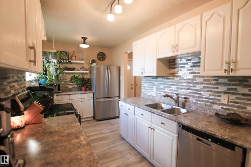 10D Twin Terrace Nw, Edmonton, AB - Indoor Photo Showing Kitchen With Double Sink With Upgraded Kitchen