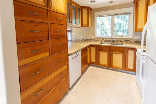 1108 39 Street Nw, Edmonton, AB - Indoor Photo Showing Kitchen With Double Sink