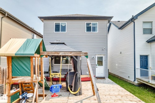 Multi-level wood deck with a privacy fence - 17508 58 Street Nw, Edmonton, AB - Outdoor With Deck Patio Veranda With Exterior