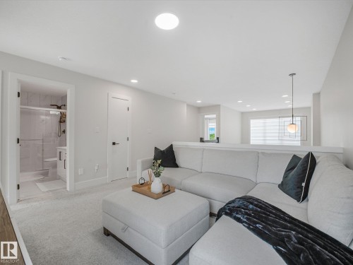 1214 Eaton Lane Nw, Edmonton, AB - Indoor Photo Showing Living Room