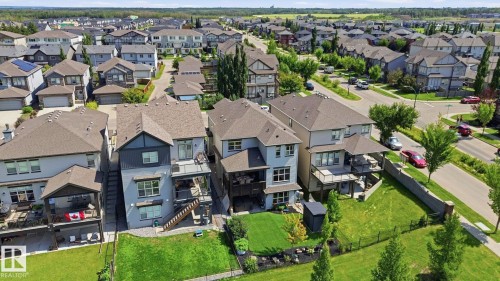 Contemporary residential architecture with varied rooflines and exterior finishes - 3 Garneau Gate, Spruce Grove, AB - Outdoor With View