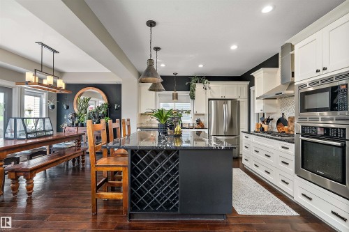 180 Sheppard Circle, Leduc, AB - Indoor Photo Showing Kitchen With Upgraded Kitchen
