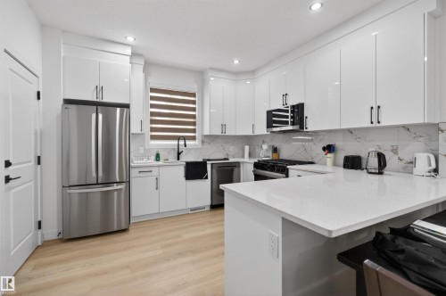 10915 159 Street Nw, Edmonton, AB - Indoor Photo Showing Kitchen With Upgraded Kitchen