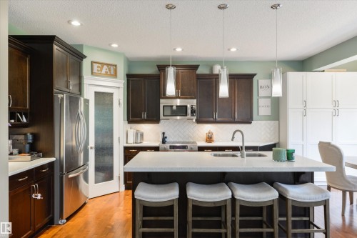 1375 113 Street Sw, Edmonton, AB - Indoor Photo Showing Kitchen With Upgraded Kitchen