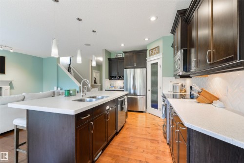 1375 113 Street Sw, Edmonton, AB - Indoor Photo Showing Kitchen With Double Sink With Upgraded Kitchen