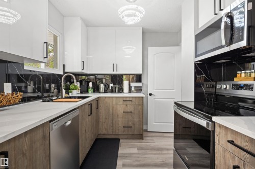 4001 113 Avenue Nw, Edmonton, AB - Indoor Photo Showing Kitchen With Upgraded Kitchen